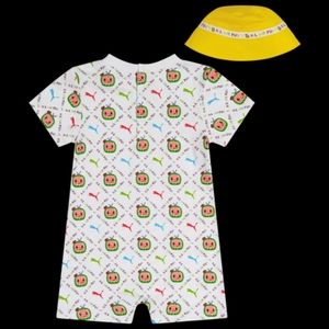 PUMA x CocoMelon Infant Romper & Sun Hat 2 PC Set Size 12 months